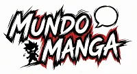 Logotipo de Mundo Manga con tipografía estilo cómic y bocadillo de diálogo